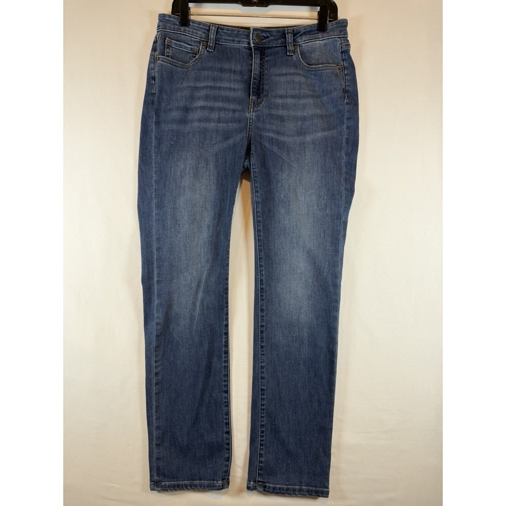 Amazon Essentials Mens Straight Leg Jeans Medium Wash Blue Stretch 10 Short